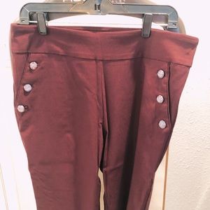 Ladies burgundy pant